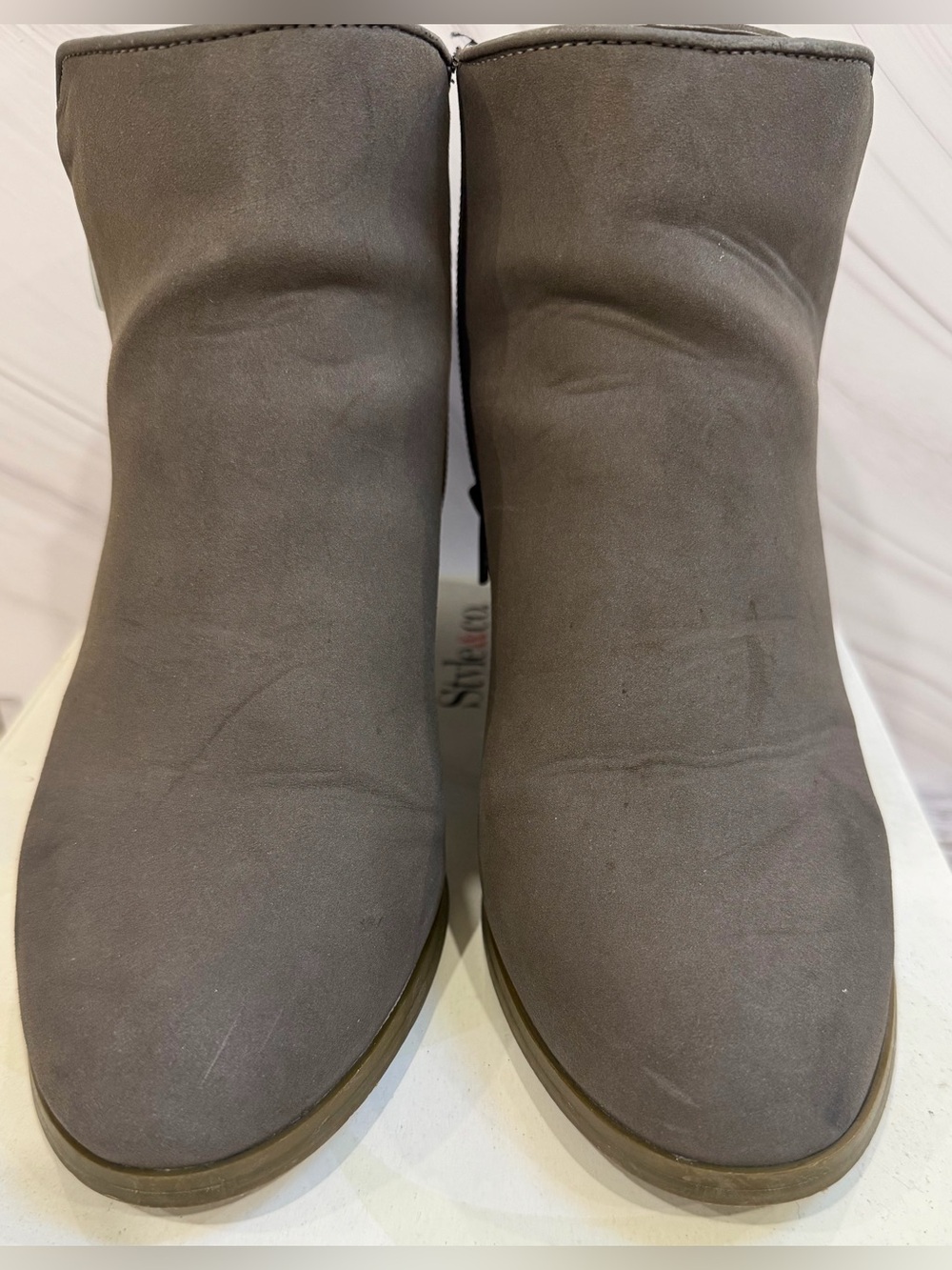 Style & Co gray suede ankle boots